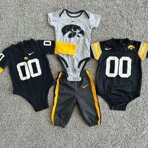 Nike Baby Iowa Hawkeyes Bundle- Black, Gray, Yellow